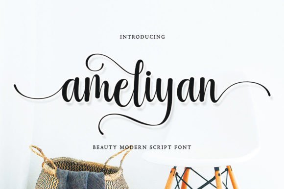 Ameliyan: A Romantic Script Font for Editorial Design