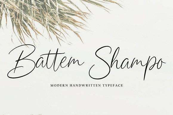 Battem Shampo: A Script Font for Modern Branding