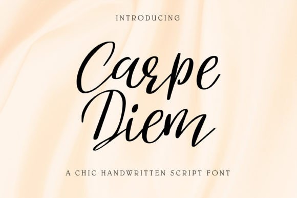 Carpe Diem: A Modern Script Font for Editorial Design