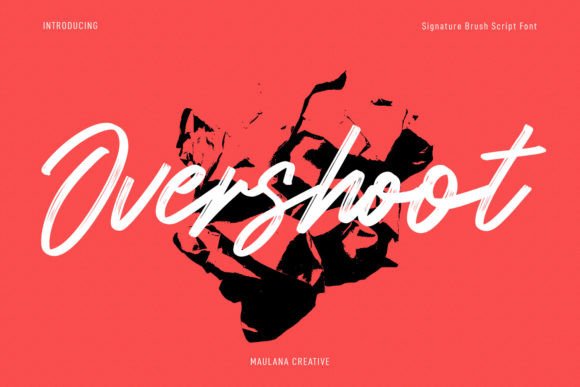 Overshoot: A Slanted Script Font for Editorial Design