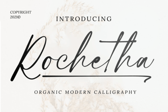 Rochetha: An Elegant Script Handwritten Font for Editorial Design
