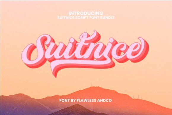 Suitnice: A Retro Script Font for Modern Editorial Design